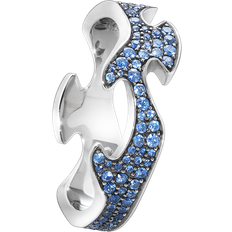 Georg Jensen Herr Ringar Georg Jensen Fusion Centre Ring - White Gold/Sapphire