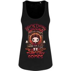 Rojo Chalecos Mio Moon Womens/Ladies Something Wiccan This Way Comes Vest Top (Black/Red)