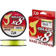 Gul Fiskeliner Daiwa J-BraidX8 Grand Fletline Yellow 135m 0,06 mm