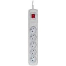 ACP-5GN 1,5M SZ, 1,5 m, 5 AC stikkontakt(er) Indendørs, Type E, Type E, Plast