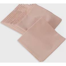 Saro Lifestyle Solid Dinner Napkins in Rose Set of 12 Cloth Napkin Pink (50.8x50.8)