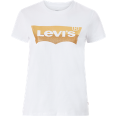 Levi's The Perfect Tee Logo Gold Powder Print White