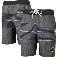 Swimwear G-III Sports by Carl Banks Men's Charcoal Milwaukee Brewers Horizon Volley Swim Trunks