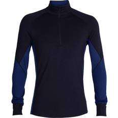 Blå Undertrøyer Icebreaker Zone Merino 260 Zone Long Sleeve Half Zip Thermal Top Men - Midnight Navy/Royal Navy