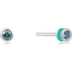 Ania Haie Teal Enamel Stud Earrings E028-01H-T