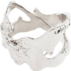 Hopeoitu Sormukset Pilgrim Compass Ring - Silver