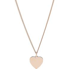 Fossil Damen Halsketten Fossil Drew Heart Necklace - Rose Gold