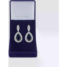 Jon Richard Sapphire Pear Drop Earring