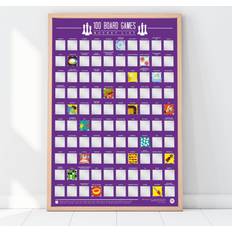 Gift Republic 100 Board Games Scratch Off Bucket List Poster