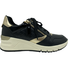 Tamaris sneaker schwarz gold Tamaris Women's Damen 1-1-23702-28 Sneaker, BLK Woven/Gold