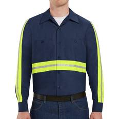 Red Kap Men's Kap Enhanced Visibility Work Shirt, Medium, Multicolor