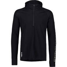 Herre - Nylon Toppe svedundertøj Mons Royale Temple Merino Long Sleeve Hood - Black