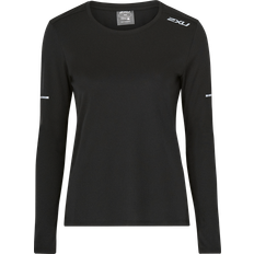 Løb - Sølv T-shirts 2XU Aero L/s Reflective Tøj - Black/Silver