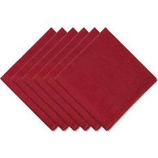 Red Paper Napkins DII Harvest Dobby Stripe Napkin Set/6 Redwood Set of 6