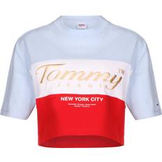 Tommy Hilfiger Archive Oversized Cropped T-Shirt CHAMBRAY SKY MULTI