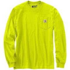 Men - Yellow T-shirts Men's Loose Fit Heavyweight Long-Sleeve Pocket T-shirt