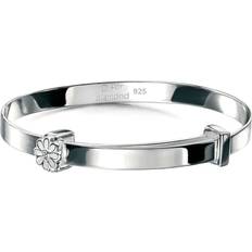 D For Diamond Childrens Sterling Bangle