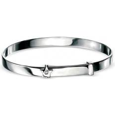 Star Baby Bangle - Silver/Diamond