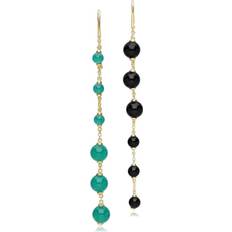 Ónix Pendientes ECFEWâ¢ 'The Unifier' Chalcedony & Onyx Bead Mismatched Dangle Earrings