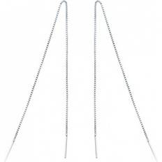 Long silver earrings Everneed My Long Chain Earrings - Silver