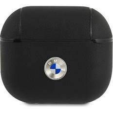 Case BMA3SSLBK Apple AirPods 3 cover black/black Geniune Leather Silver Logo
