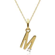 Giallo Collane Initial Diamond Letter Necklace in 9ct