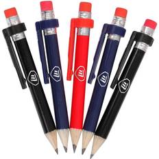Blue Graphite Pencils Masters Wood Pencils With Clip & Eraser X 5