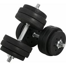 Adjustable dumbbell set Homcom Adjustable Dumbbells Weight Set 30 kg