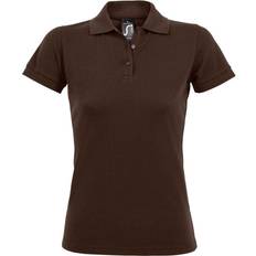 3XL - Women Polo Shirts Sol's Women's Prime Pique Polo Shirt - Chocolate