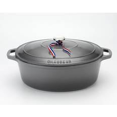 Chasseur Casseroles Chasseur Oval Cast Iron with lid 1.049 gal