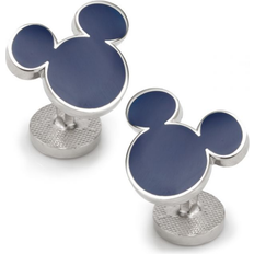 Mickey mouse silhouette Cufflinks Inc Mickey Mouse Silhouette Cufflinks - Silver/Blue