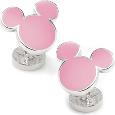 Mickey mouse silhouette Cufflinks Inc Mickey Mouse Silhouette Cufflinks - Silver/Pink