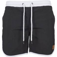 Poliamida Trajes de Baño Urban Classics Retro Swim Shorts - Black/White