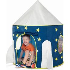 Space Outdoor Toys FoxPrint Kids Popup Foldable Rocket Ship Play Tent