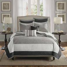 Textiles Madison Park Attingham Bedspread Black, Grey (228.6x228.6cm)