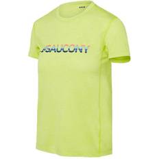 Dam - Gula - Träningsplagg T-shirts Saucony Stopwatch Graphic SS W