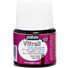 Rose Peintures acryliques Pebeo 050-031 Vitrail Stained Glass Effect Glass Paint 45-Milliliter Bottle, Old Pink