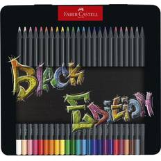 Faber-Castell Buntstifte Faber-Castell Colouring Pencils Black Edition, tin of 24 tin of 12