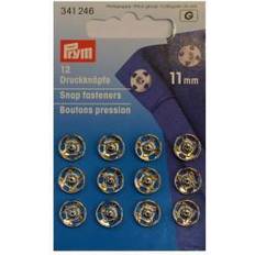 Druckknöpfe Prym PRYM_341246-1 Sew-On Snap Fasteners Brass Silver col 11 mm