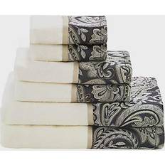 Beige Towels Madison Park Aubrey Jacquard Towel Beige (132.08x68.58cm)