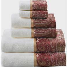 Madison Park Aubrey Jacquard Towel Red (132.08x68.58cm)