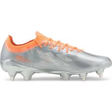 Grau - Schnürung Fußballschuhe Puma Ultra 1.4 MxSG W - Diamond Silver/Neon Citrus