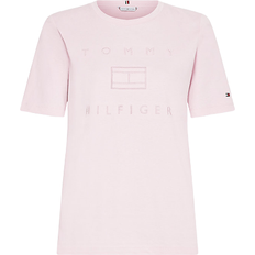 Tommy Hilfiger Metallic Flag T-shirt - Pastel Pink