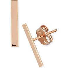 Oro Rosa Pendientes Saks Fifth Avenue Flat Bar Stud Earrings - Rose Gold