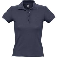 Sol's Women's People Pique Short Sleeve Cotton Polo Shirt - Navy