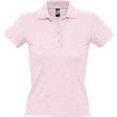 Sol's Women's People Pique Short Sleeve Cotton Polo Shirt - Pale Pink