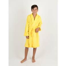 Black - Boys Bath Robes Leveret Kids Shawl Collar Fleece Robe