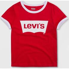 Levi's Black Tops Levi's Girls' Batwing Logo Ringer T-Shirt, Medium