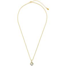 Sterling Forever Azurine Pendant Necklaces - Gold/Blue/Transparent