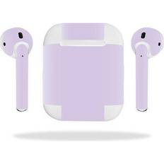 Headphone Accessories MightySkins APAIPO-Solid Lilac Skin Decal Wrap for Apple AirPods Sticker Solid Lilac